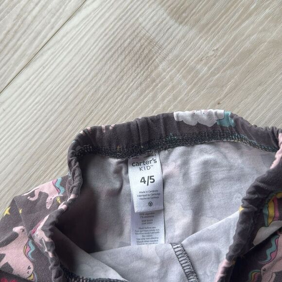 Toddler Girl Fun Leggings Set Bundle, Unicorn, Dogs, Cats, Plaid Size 4 5 XS - Picture 6 of 9